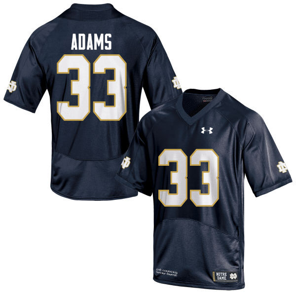 Men #33 Josh Adams Notre Dame Fighting Irish College Football Jerseys-Navy Blue